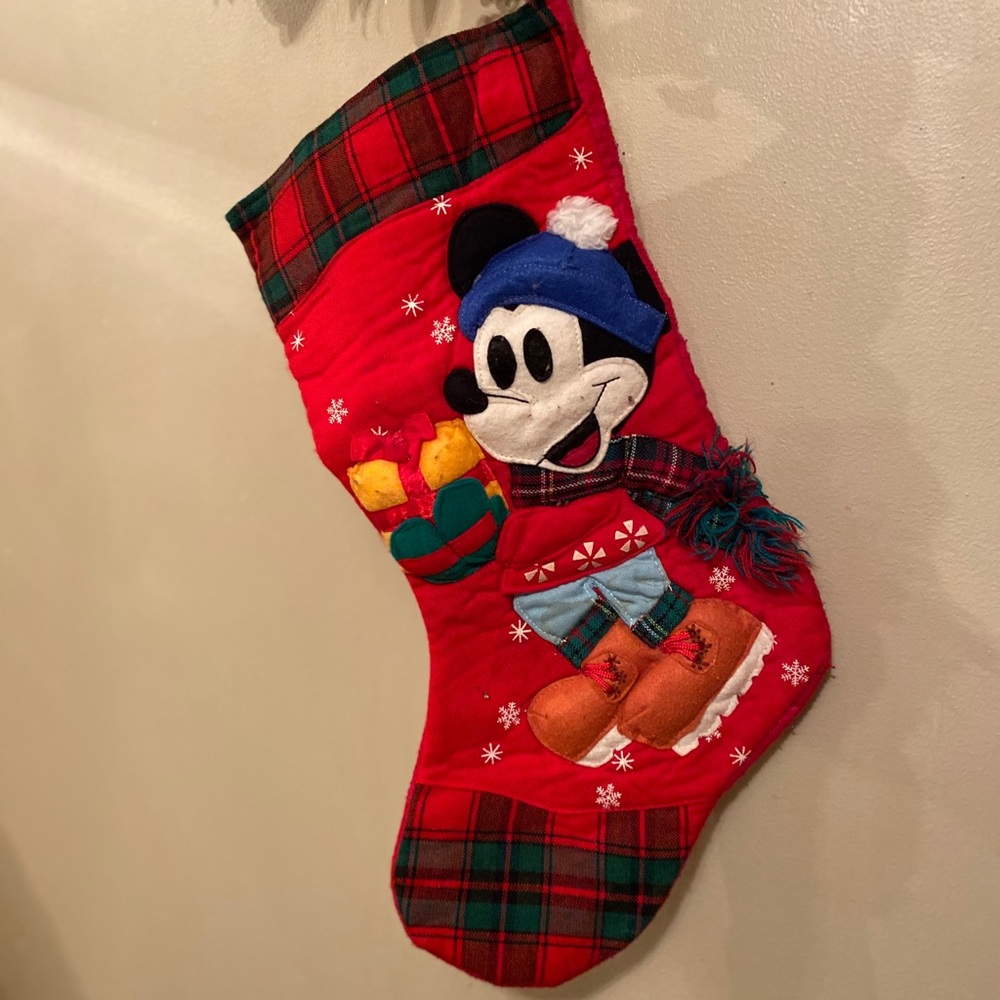 Vintage Mickey Mouse Felt Stocking